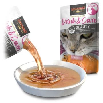 Hrana complementara lichida pisici, Leonardo Drink & Care Beauty Pui, 40 g