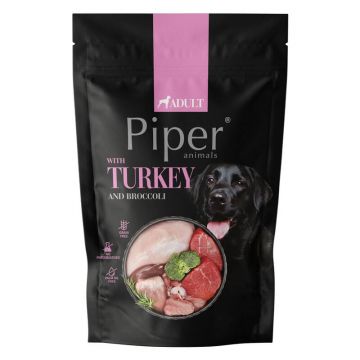 Hrană umedă pentru câini PIPER, curcan și broccoli, 500g