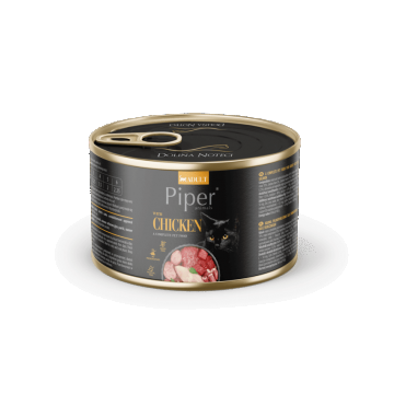 Hrana umeda pentru pisici, Piper Cat, carne de pui, 185g