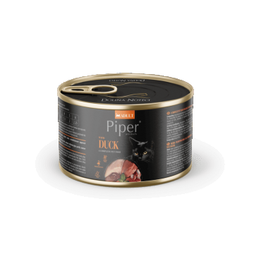 Hrana umeda pentru pisici PIPER CAT, rata, conserva 185g