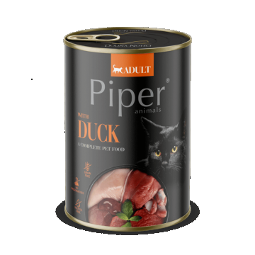 Hrana umeda pentru pisici PIPER CAT, rata, conserva 400g