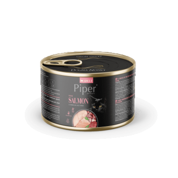 Hrana umeda pentru pisici PIPER CAT, somon, conserva 185g