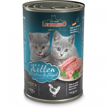 Hrana umeda pisoi, Leonardo Kitten, 400 g