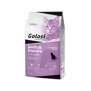 Hrana uscata premium pisici, Golosi Pui & Porc Sterilised Anti Hairball Low Fat, 20 kg Hrana uscata premium pisici, Golosi Pui & Porc Sterilised Anti Hairball Low Fat, 20 kg