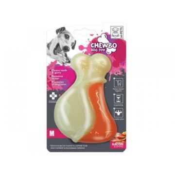 Jucarie dentara CHEWBO LEG cu aroma de bacon, marime M