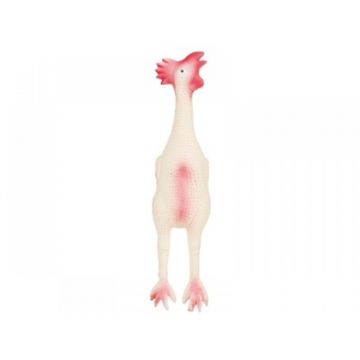 Jucarie din cauciuc moale, forma de gaina, pentru caini, ANASTASIA M-PETS 32x7x6 cm