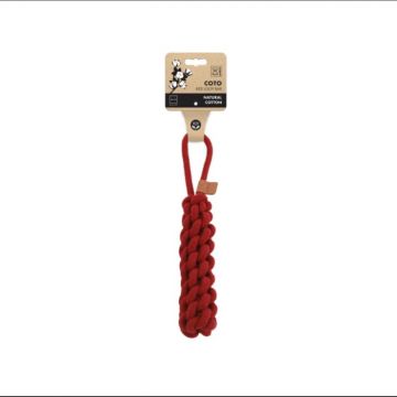 Jucarie pentru caini COTO ECO rope dog toys Red Loop Bar 34 cm