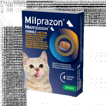 Milprazon chewable 4mg 10mg pisici 2 comprimate