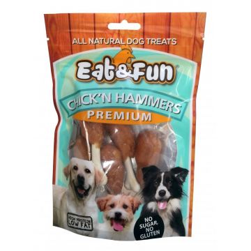 Recompense caini, Eat & Fun Chick'N Hammers, 100 g