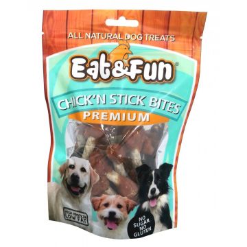 Recompense caini, Eat & Fun Chick'N Stick Bites, 100 g