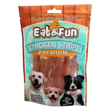 Recompense caini, Eat & Fun Chicken Stripe, 100 g