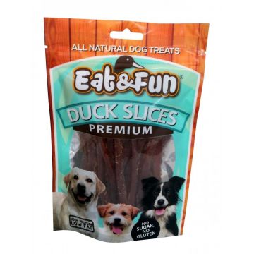 Recompense caini, Eat & Fun Duck Slices, 100 g
