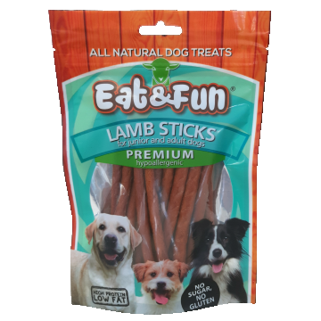 Recompense caini, Eat & Fun Lamb Sticks, 100 g