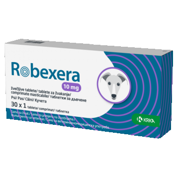 Robexera 10  mg comprimate masticabile pentru caini, 30 cp Robexera 10  mg comprimate masticabile pentru caini, 30 cp