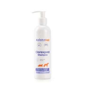 Sampon Clorhexidina 3% Clorexyvet, AsistaVet, 250 ml Sampon Clorhexidina 3% Clorexyvet, AsistaVet, 250 ml
