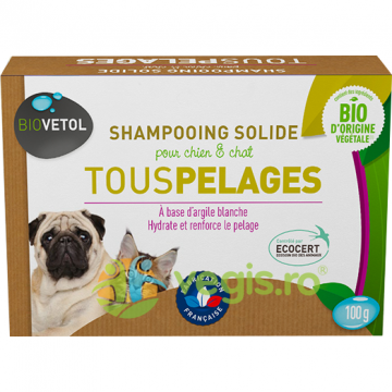 Sampon Solid pentru Toate Tipurile de Blana Catei si Pisici 100g