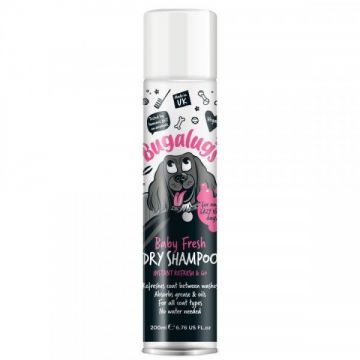 Sampon uscat pentru catelusi, Bugalugs Baby Fresh, 200 ml