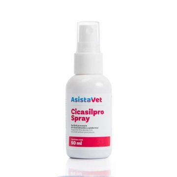 Solutie Dermatologica Cicasilpro Spray, AsistaVet, 50 ml Solutie Dermatologica Cicasilpro Spray, AsistaVet, 50 ml