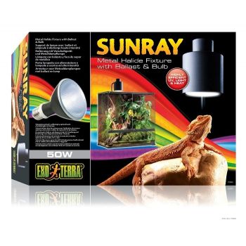 Set lampa pentru reptile Sunray Exo Terra 50 W