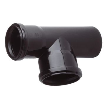 Cot de scurgere in forma de T negru DN75