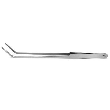 Penseta curbata aquavitro curved fine tip forceps 24cm