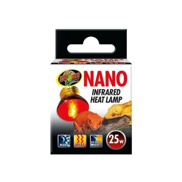 Bec de incalzire Zoo Med Nano Infrared Heat Lamp 25W