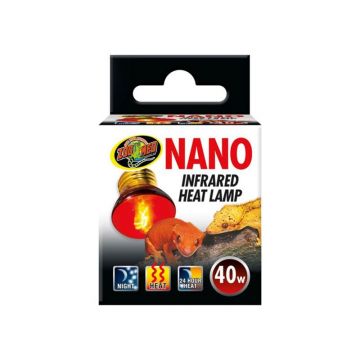 Bec de incalzire Zoo Med Nano Infrared Heat Lamp 40W