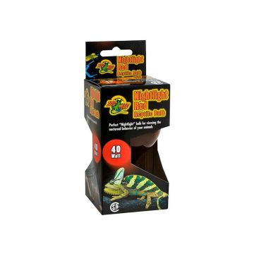 Bec incalzire Zoo Med Nightlight Red Reptile Bulb 100W