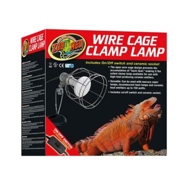 Corp de iluminat Zoo Med Wire Cage Clamp Lamp (max 150w)