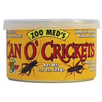 Hrana reptile conserva greieri Zoo Med Can O' Crickets 35g