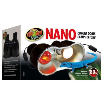 Lampa dubla iluminare Zoo Med Nano Combo Dome Lamp Fixture