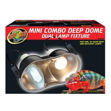 Lampa dubla terariu Zoo Med Mini Combo Deep Dome Lamp Fixture