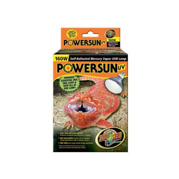 Lampa UVA  UVB si incalzire Zoo Med PowerSun UV-160W