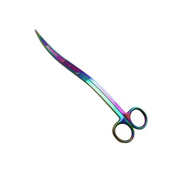 Foarfeca curbata MasterLine Wave multicolor (19 cm)