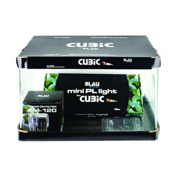 Kit acvariu Blau Cubic Panoramic 17 Shallow