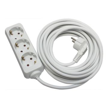 Prelungitor 3 prize  3m  alb