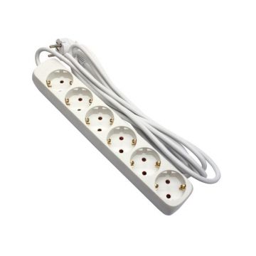 Prelungitor 6 prize 1.5m  alb