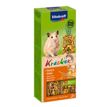 Batoane pentru hamsteri Vitakraft cu miere  grau 2 buc