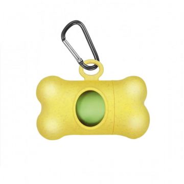 Dispenser pungi igienice Bamboo - Galben