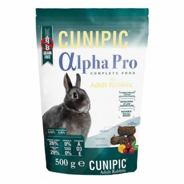 Hrana pentru iepuri adulti Cunipic Alpha Pro 500 gr