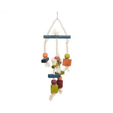 Jucarie colorata pentru pasari 24 cm