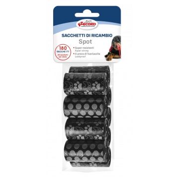 Pungi igienice pentru caini - set 9 role x 20 buc. - Negru