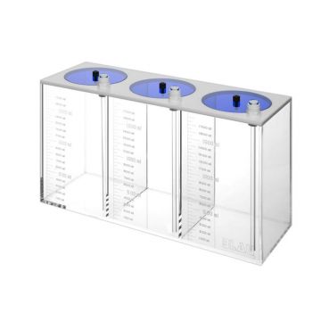 Set de 3 vase din acrylic pentru dozator automat Blau 3x1.5L