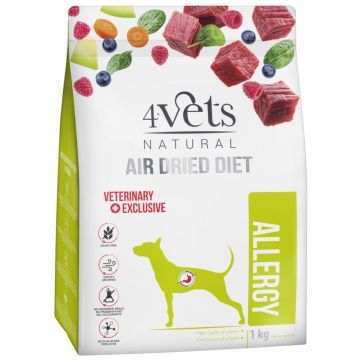 4VETS Natural Hrană uscată pentru câini, Allergy - AIR DRIED 1kg