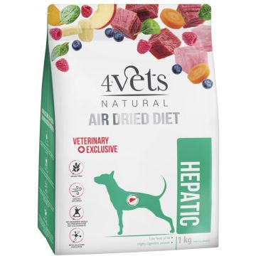 4VETS Natural Hrană uscată pentru câini, Hepatic - AIR DRIED 1kg
