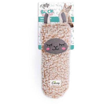 ALL FOR PAWS Cat Socks Jucărie pentru pisici,şosetă formă de lamă, 24x24x27,5cm