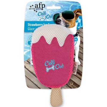 ALL FOR PAWS Chill Out Jucărie răcorire câini, Îngheţată căpşune 20x10x3cm