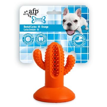 ALL FOR PAWS Dental Jucărie Chews Cactus, portocaliu, 13x9.5x9.5
