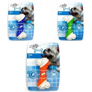 ALL FOR PAWS Dental Jucărie pentru câini Bone, diverse culori, 13x5,5x3cm