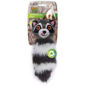 ALL FOR PAWS Dig it Jucărie pentru câini, raton de pluş alb/negru,32x27x8cm